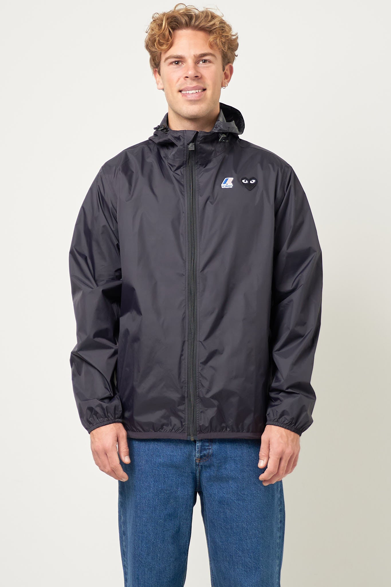 Comme des Garçons Play - K-Way Hoodie Full Zip Black – STRØM