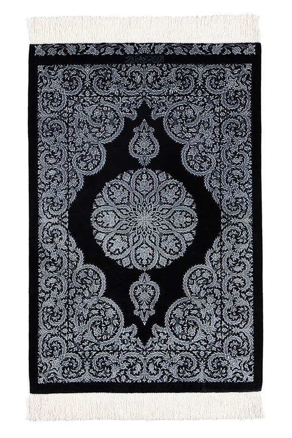 ペルシャ絨毯 クム産 ダハパルワル工房 シルク 約61cm x 90cm｜SATHI RUGS