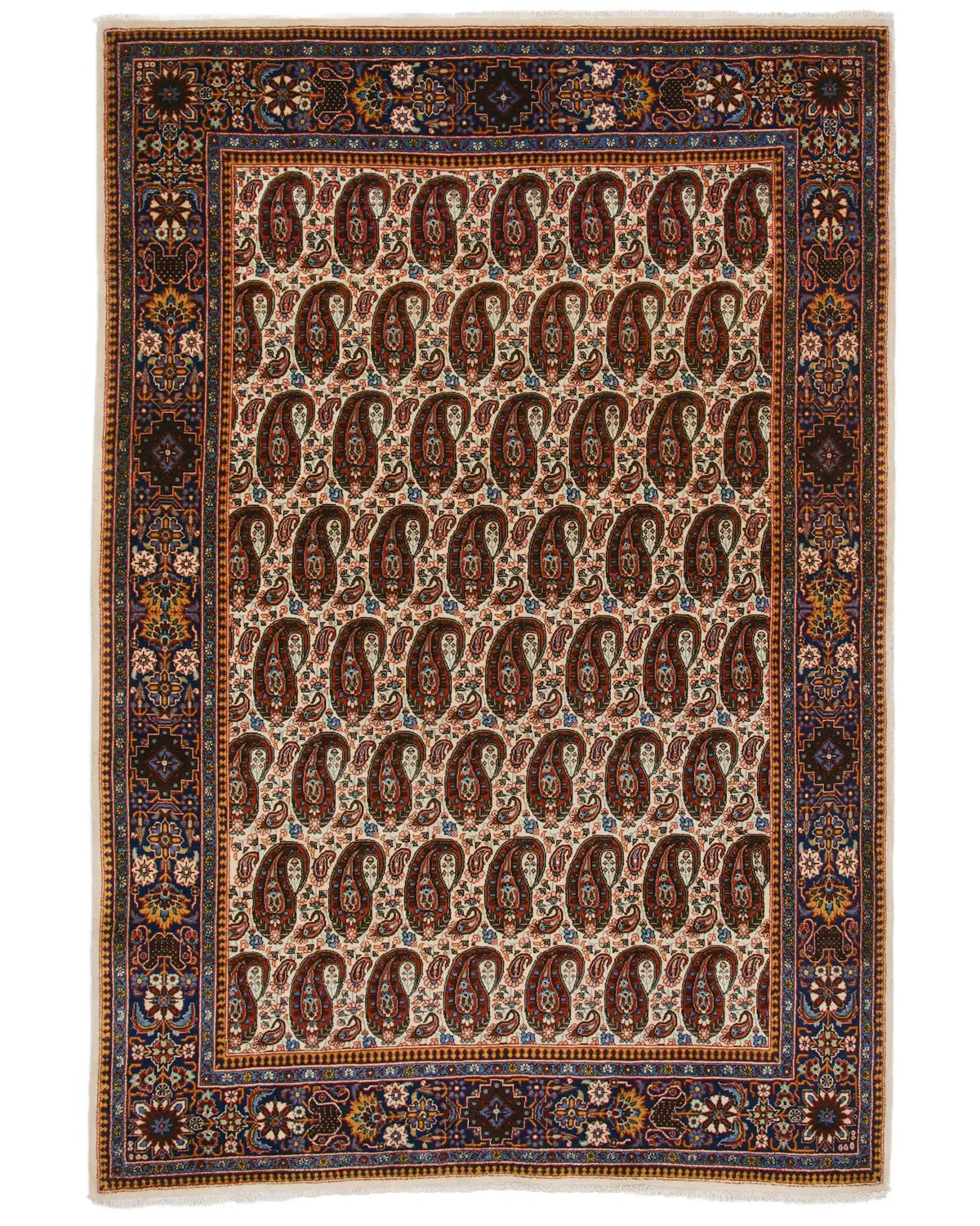 ペルシャ絨毯 クム産 ウール 約140cm x 204cm｜SATHI RUGS