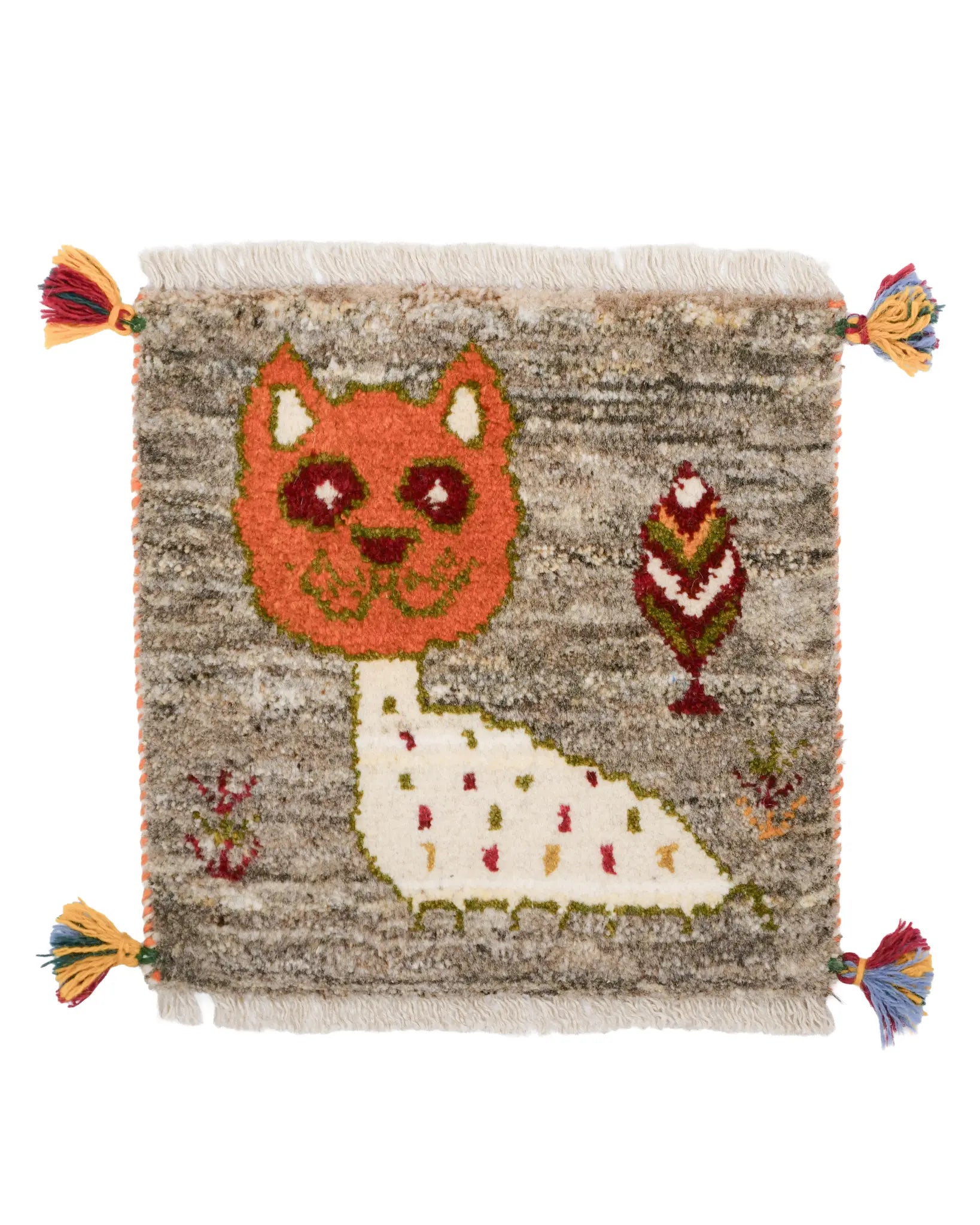 ギャッベ 動物と植物の模様 ギャッベ 動物と植物の模様