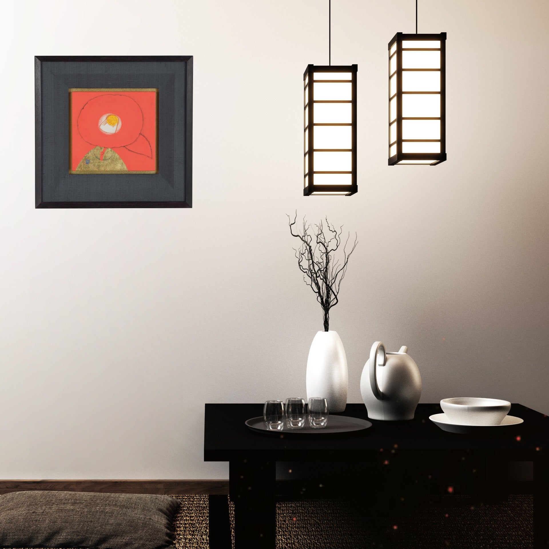 額 「紅椿」 – SENSE of 京表具