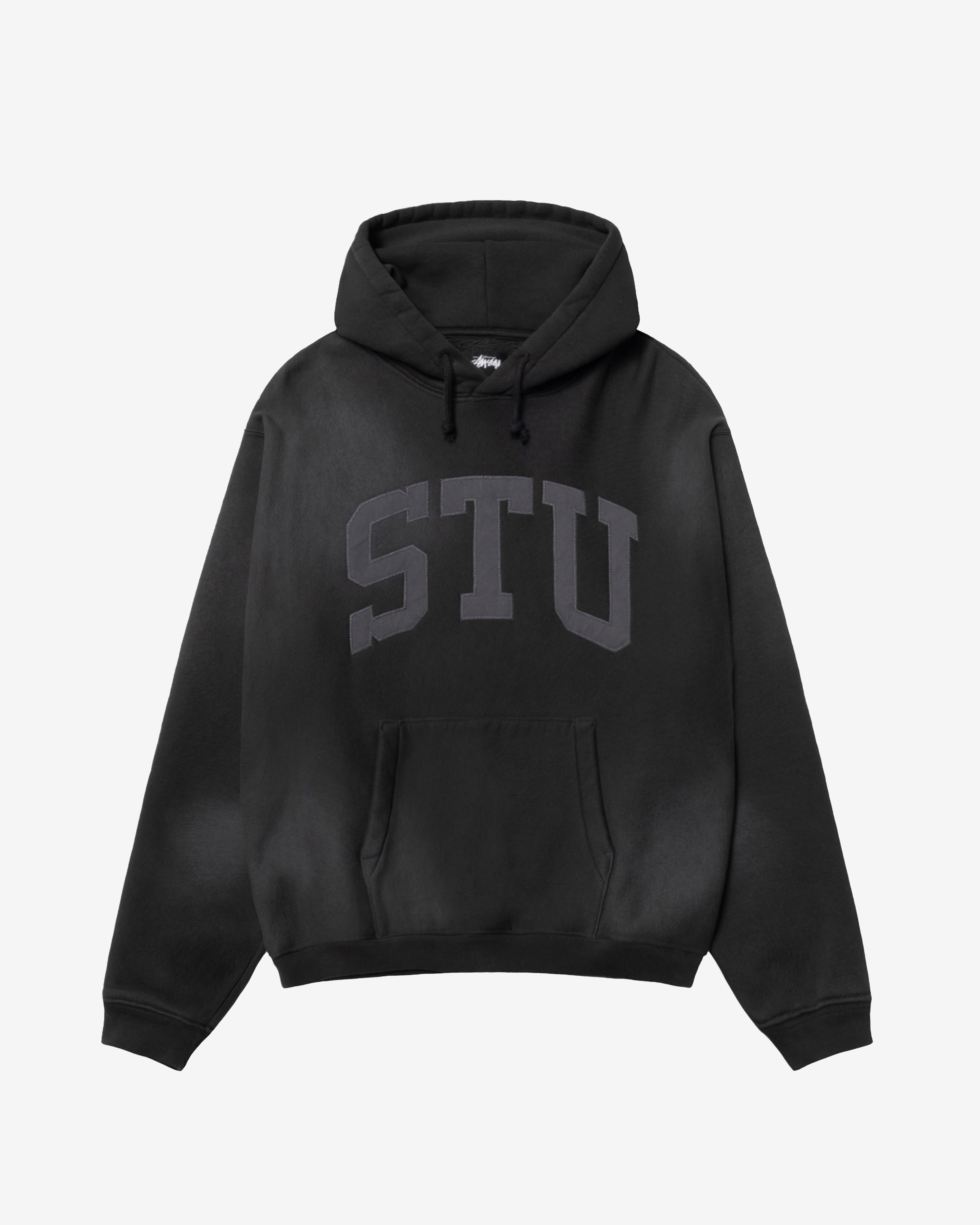 Stüssy: Men's Applique Hoodie (Black) | DSMNY E-SHOP