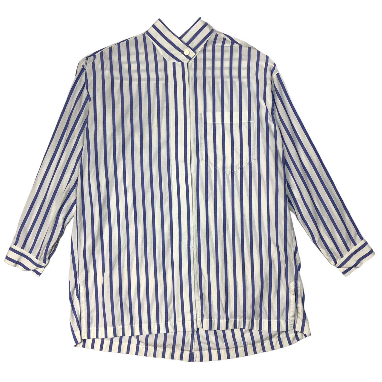 ISSEY MIYAKE(イッセイミヤケ) 80's筆タグスタンドカラーストライプ