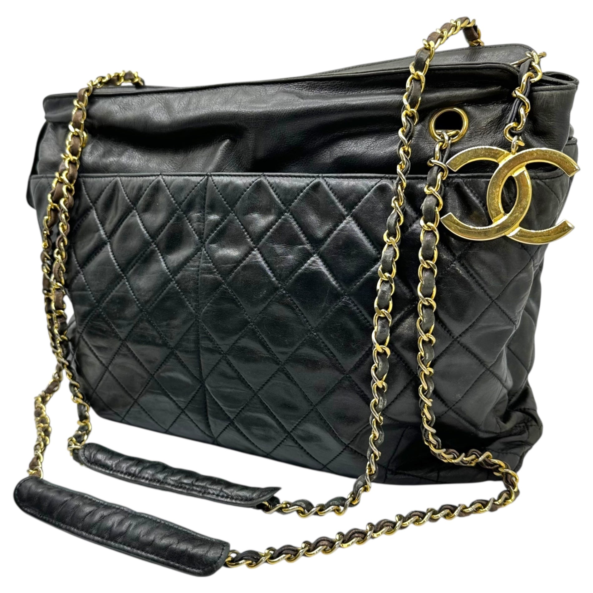 CHANEL(シャネル) 90's Coco Charm Lambskin Matelasse Double Chain