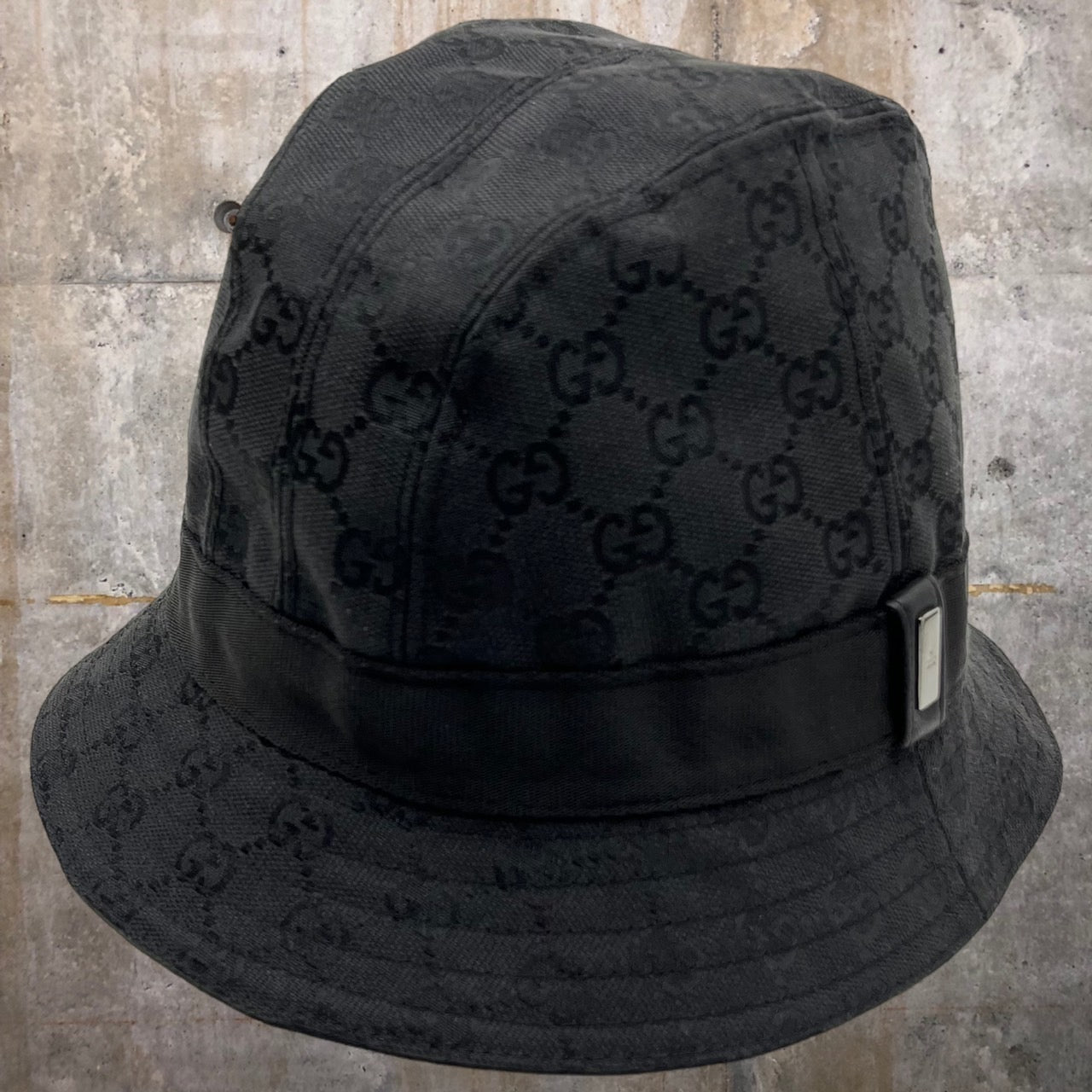 GUCCI ブラック バケットハット ジャンボGG サイズS Men's Black GG