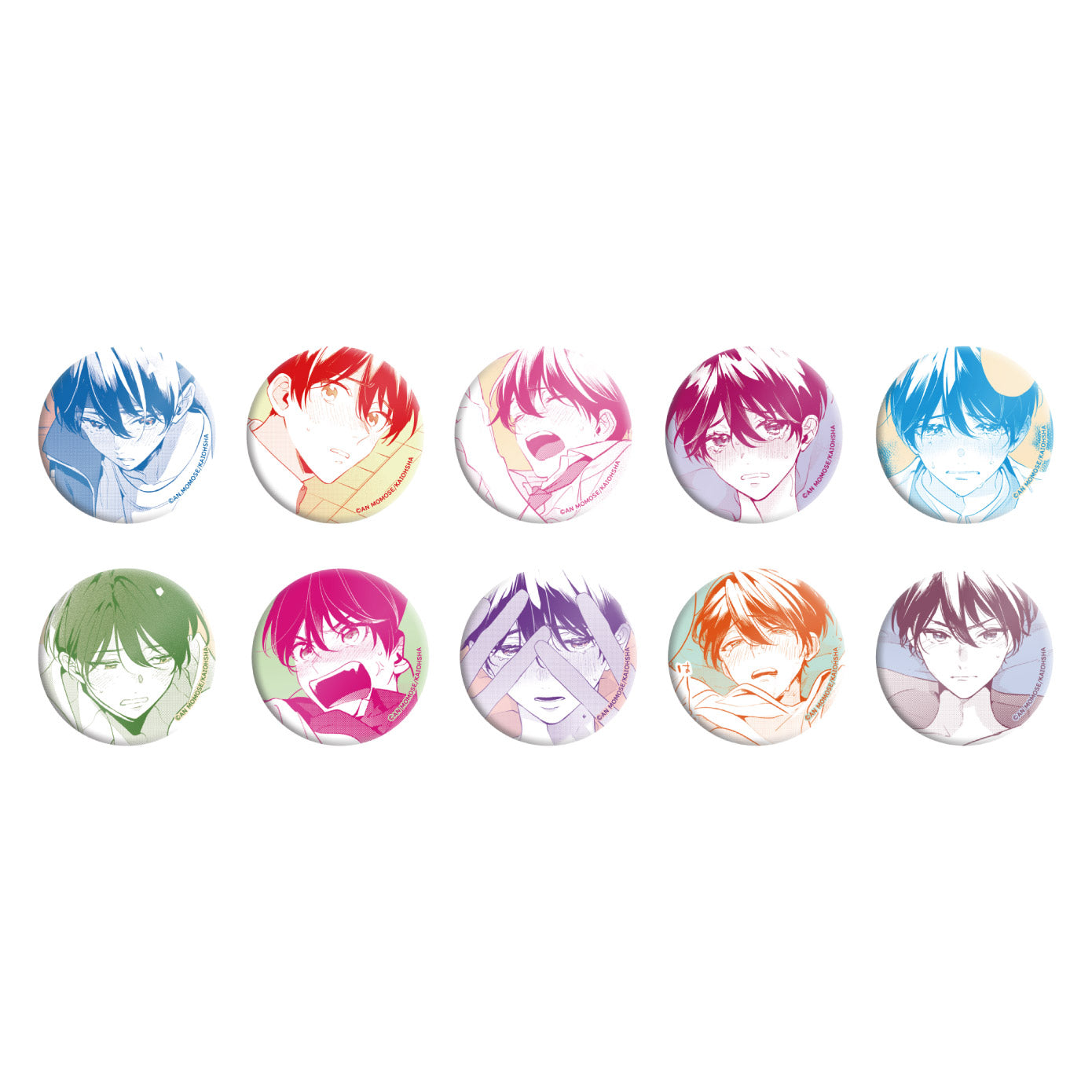 ナカまであいして】カフェ限定トレーディング缶バッジ 〜どんな時でも