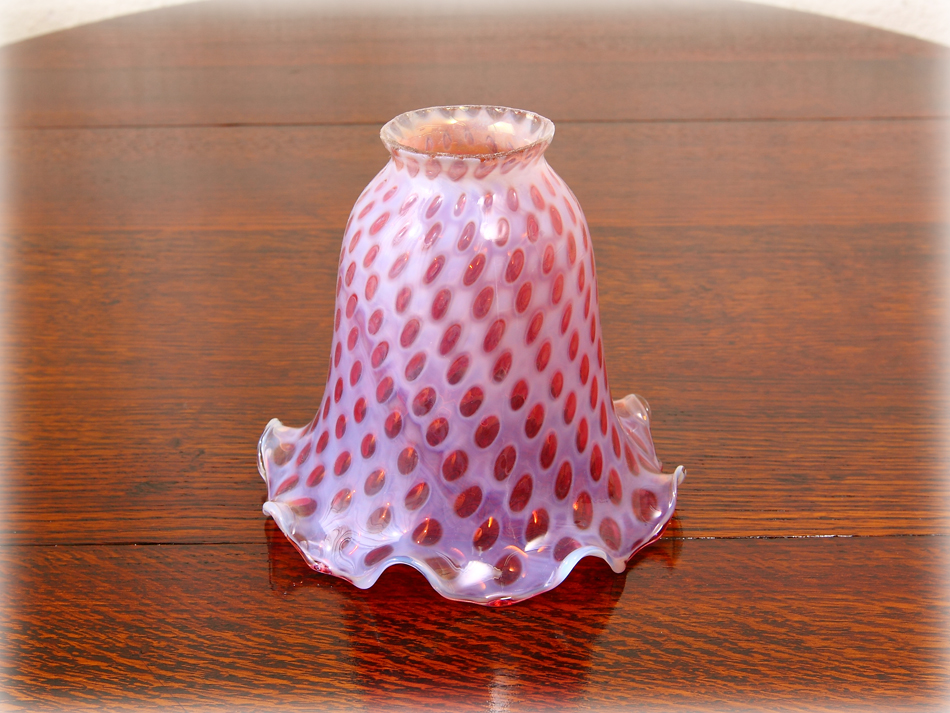 オールドフェントンFenton ピンクコインドット/ オパールセント ランプ