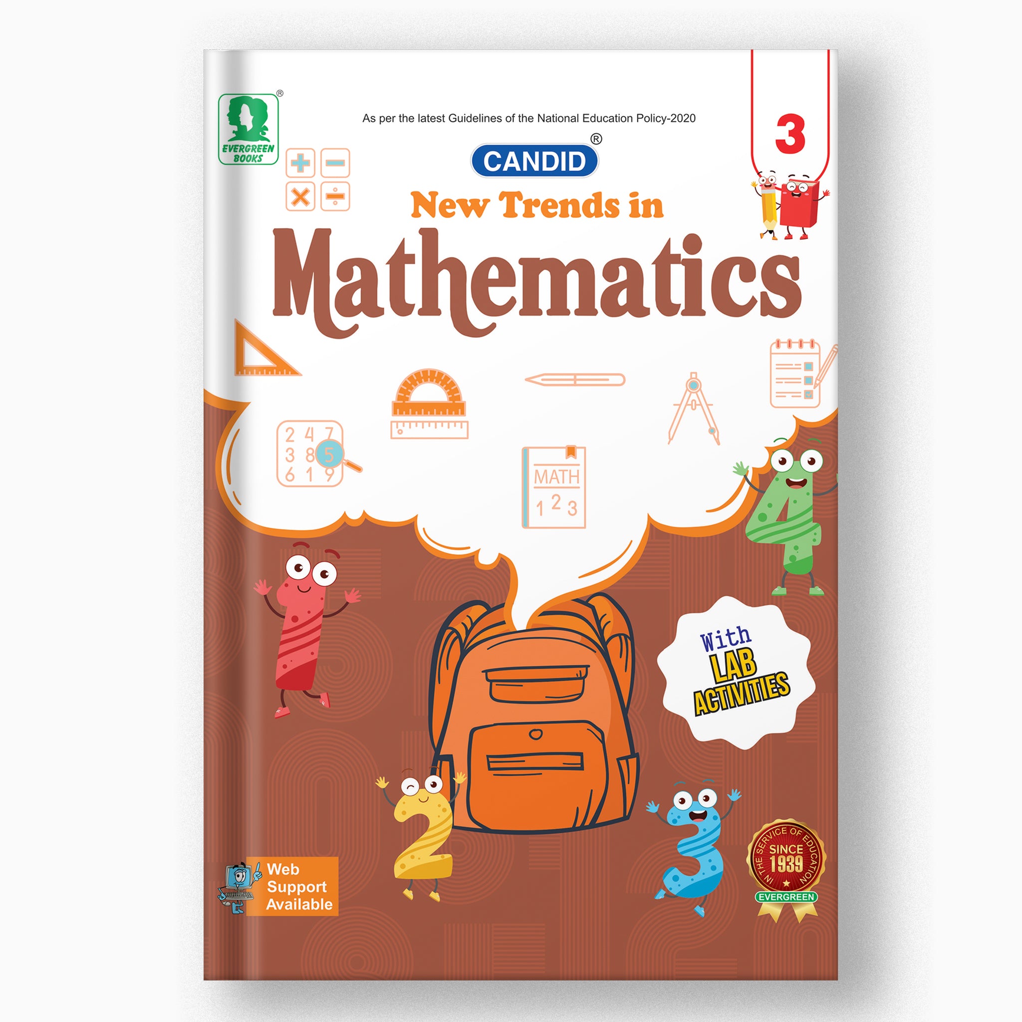 Buy Class 3 New Trends in Mathematics Textbook | Evergreen Publication