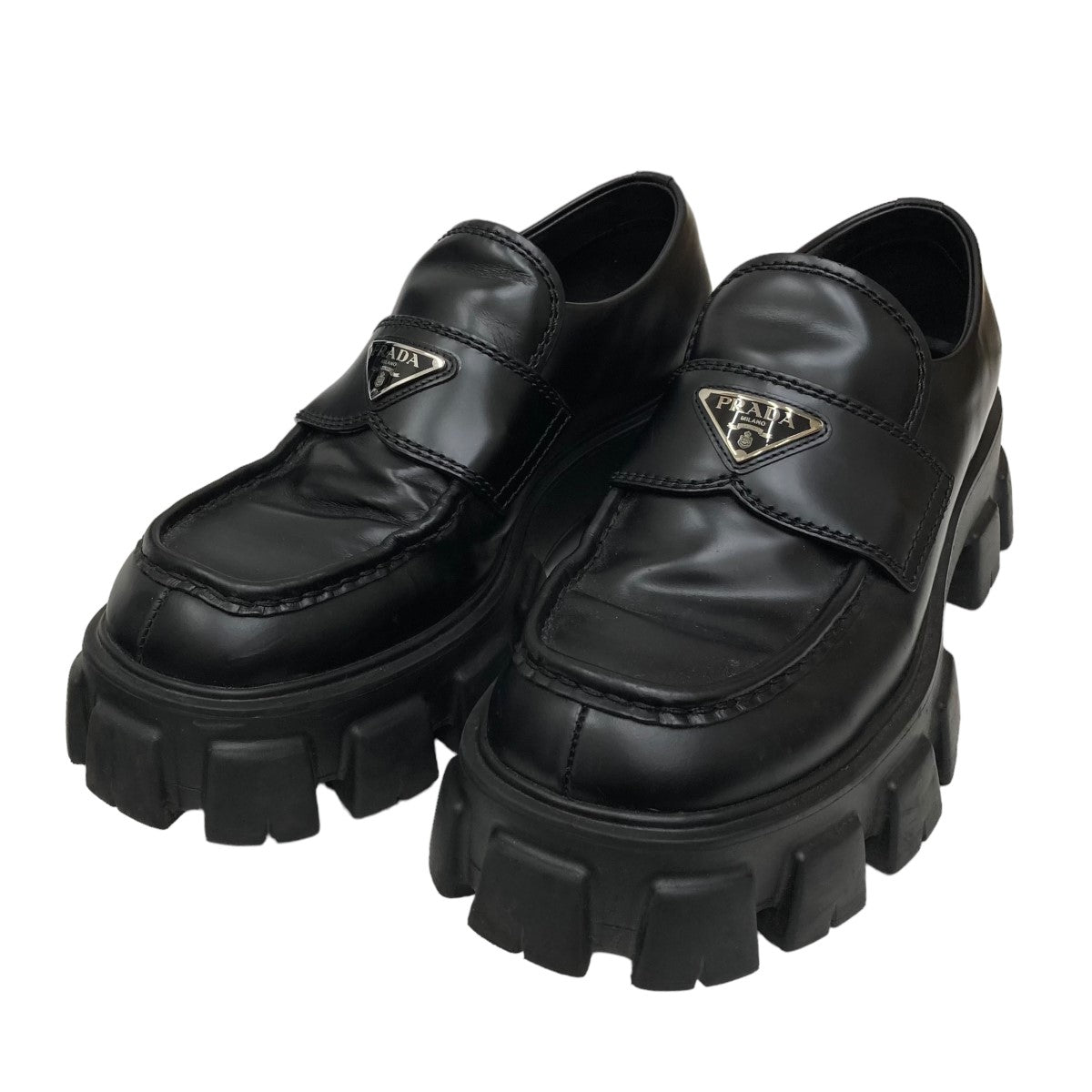 PRADA(プラダ) モノリスレザーローファー2DE129 2DE129 ブラック