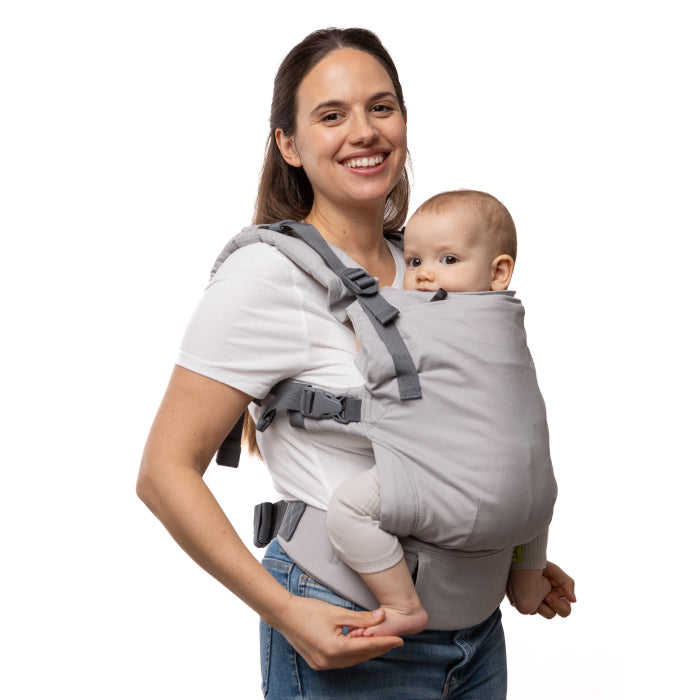 ボバエックス（NEW グレー） 抱っこ紐 新生児 から長く使える 綿素材
