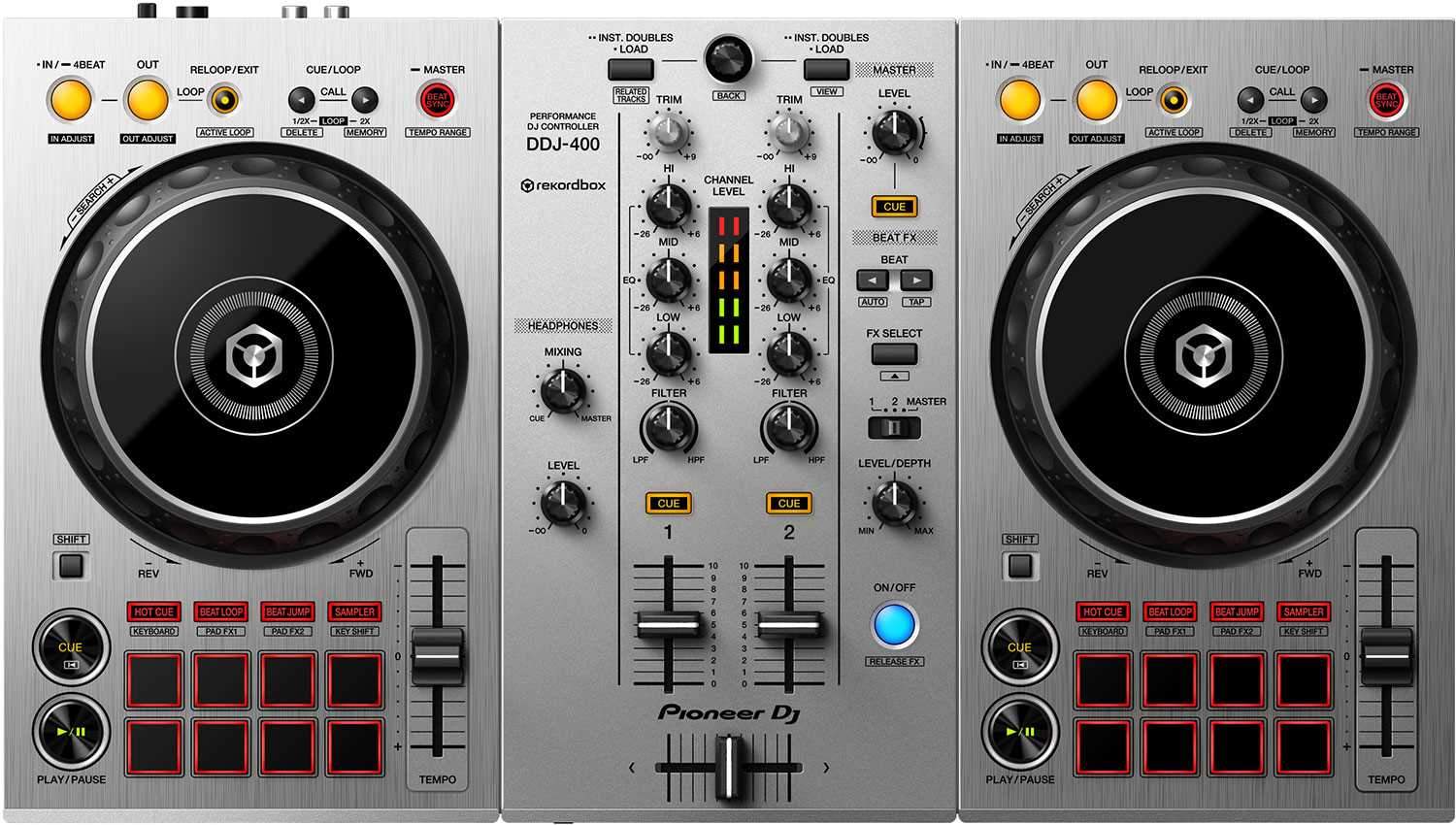Pioneer DJ DDJ-400 Limited Edition Silver DJ Controller for rekordbox