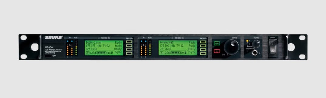 Shure UR4D+ Dual Receiver for G1 470-530MHZ Band
