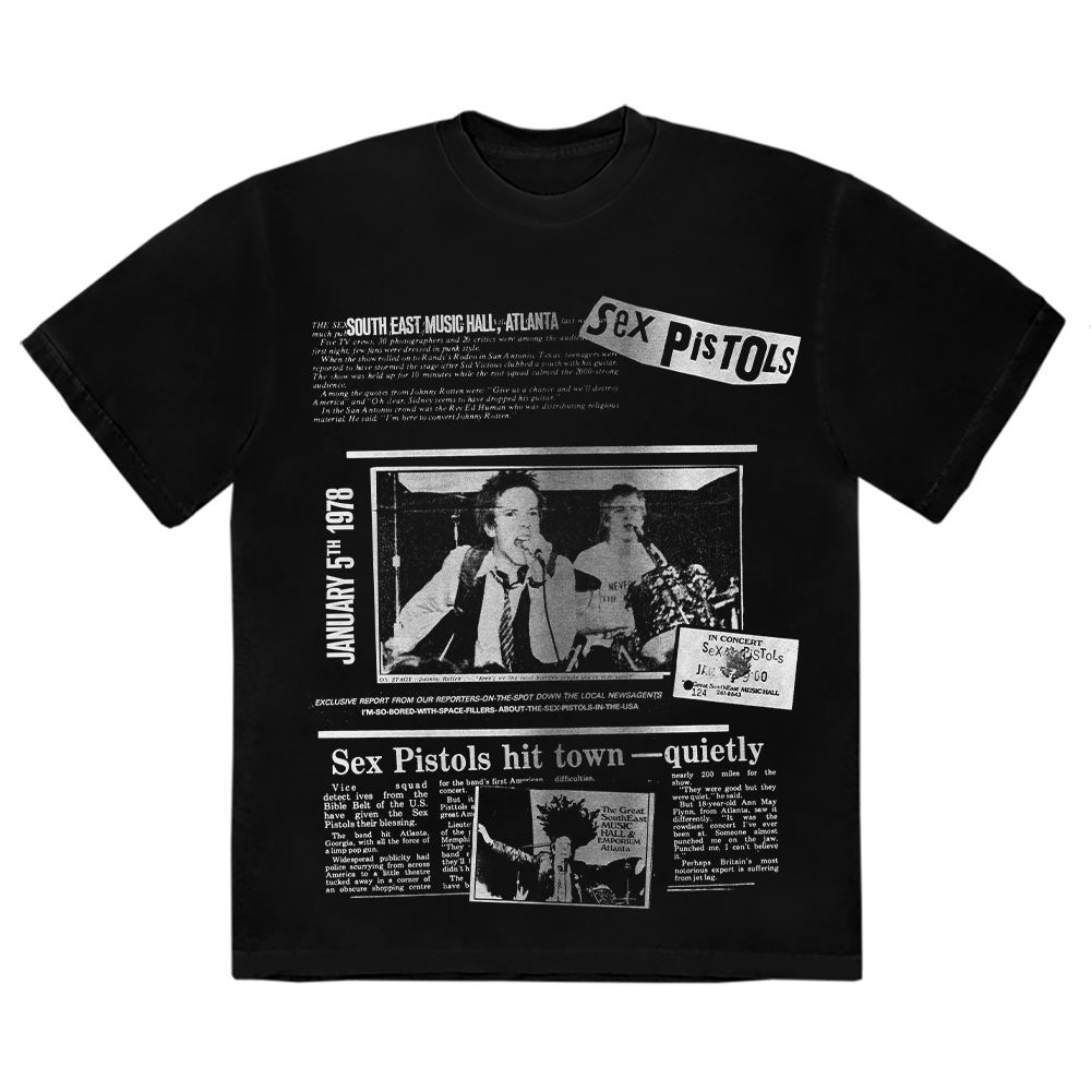 Live In The USA '78 Atlanta T-Shirt - Sex Pistols Official Store