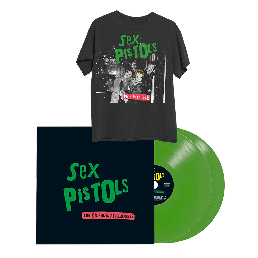 No Future T-Shirt + Translucent Green 2LP - Sex Pistols Official Store