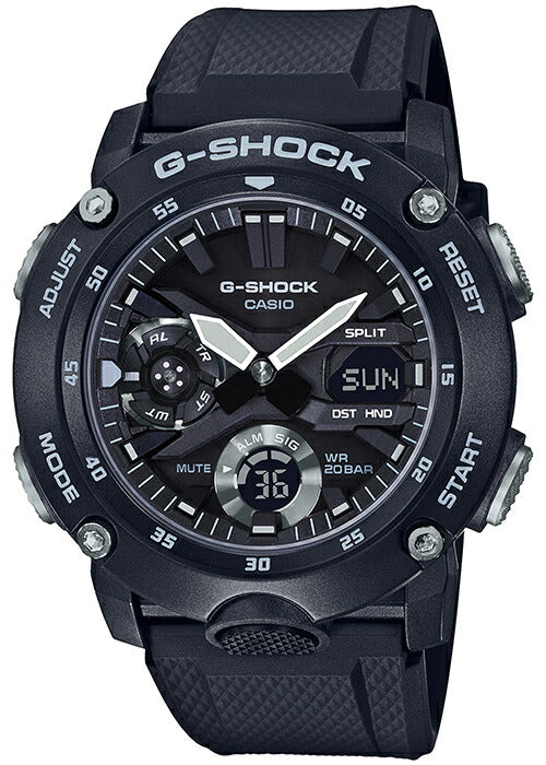 G-SHOCK モノトーンカラー GA-2000S-1AJF メンズ アナデジ カーボン