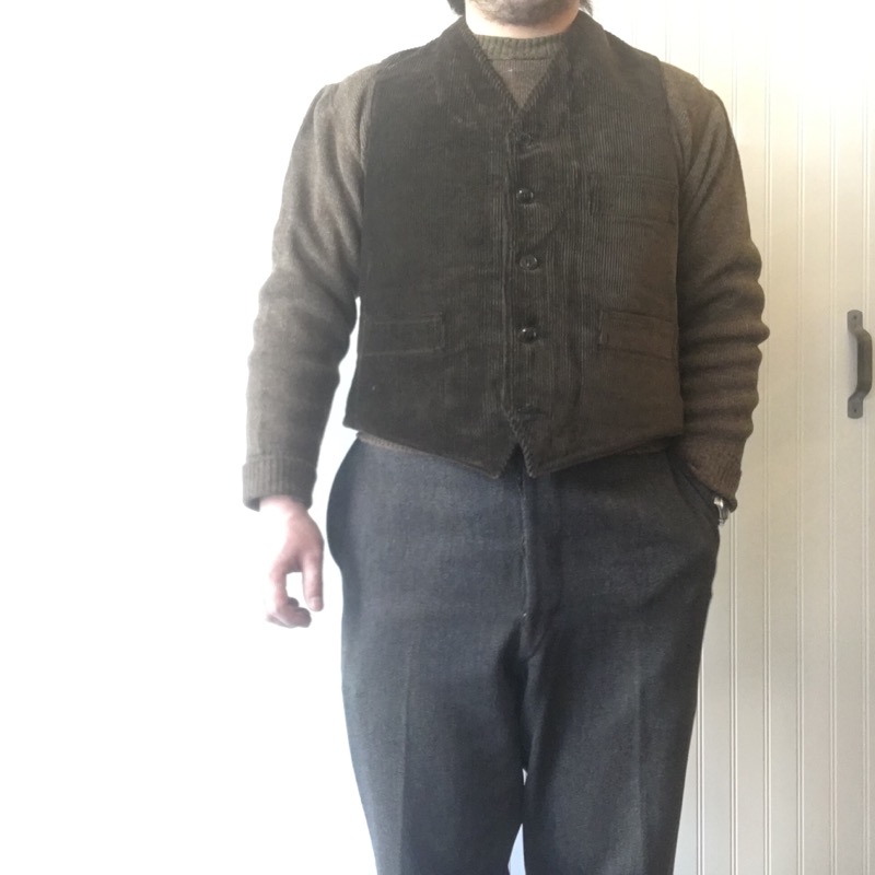N.O.S. 1930's～1940's ”FRENCH CORDUROY VEST” | SIGNAL GARMENTS
