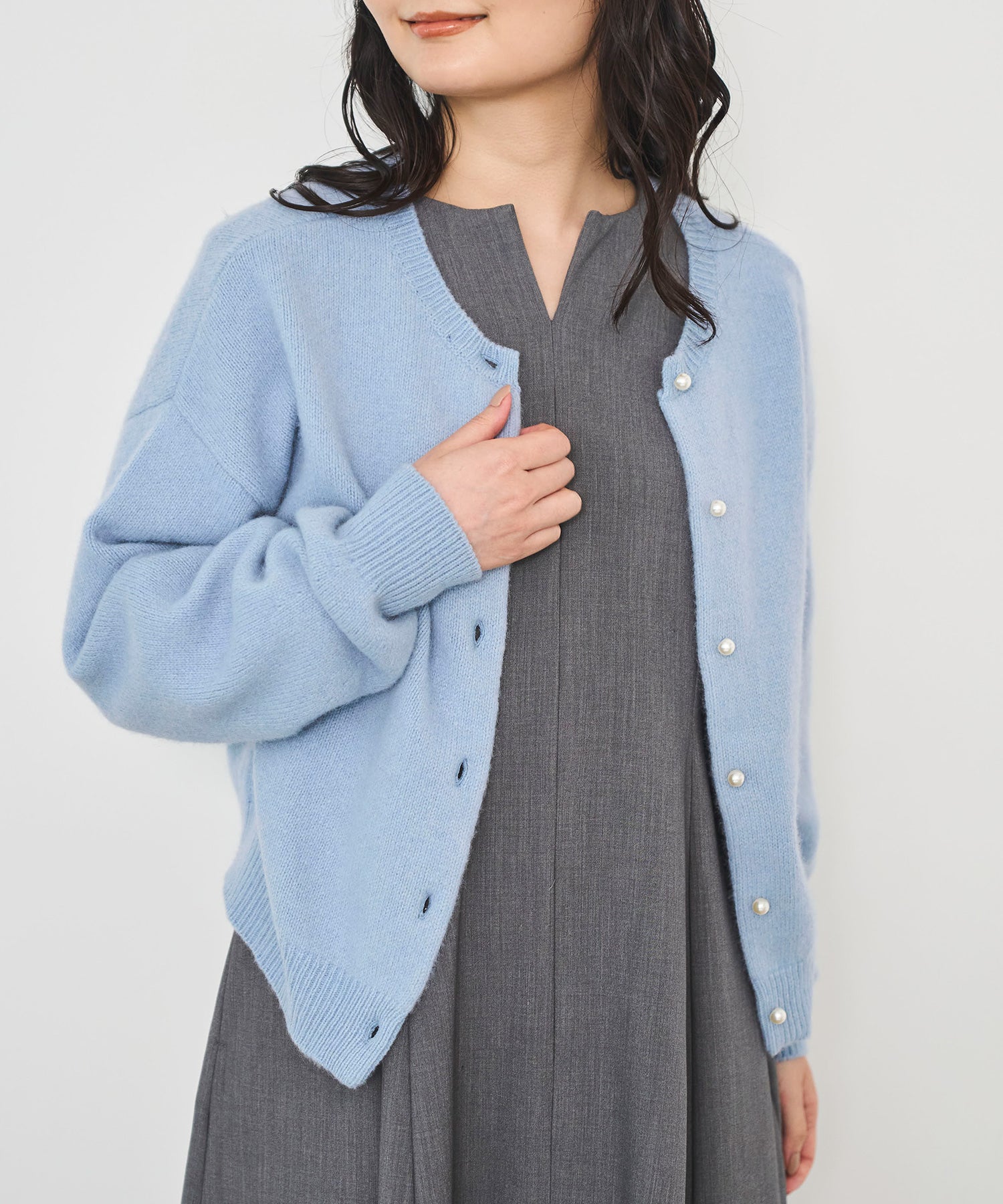 2WAY】 パールボタンラクーンカーディガン – Sirin Online Store