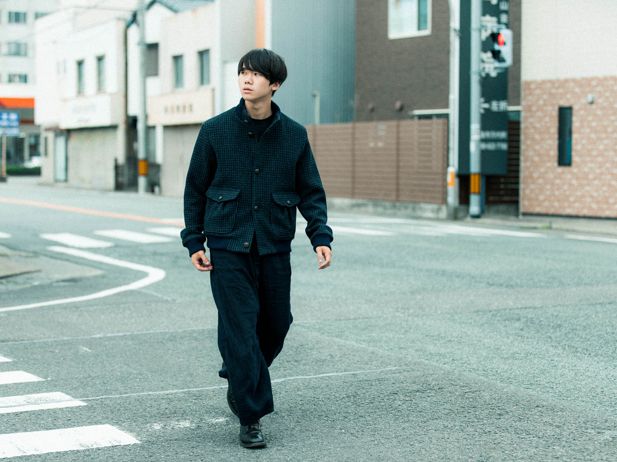 個性引き立つアウター】FRANK LEDER “DOGTOOTH WOOL BOMBER”のご紹介