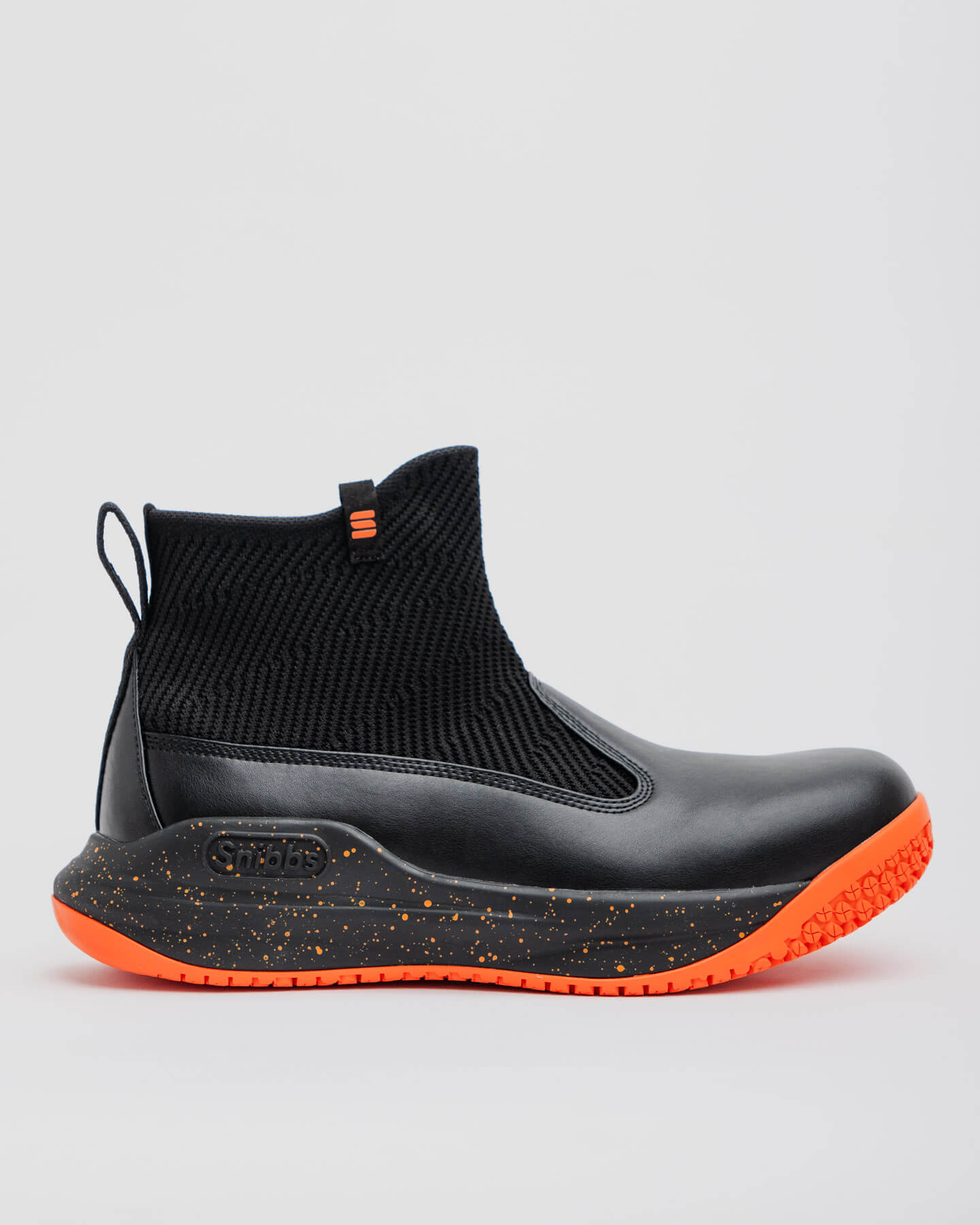 Pro Tangerine: Black and Orange Work Sneakers - Snibbs