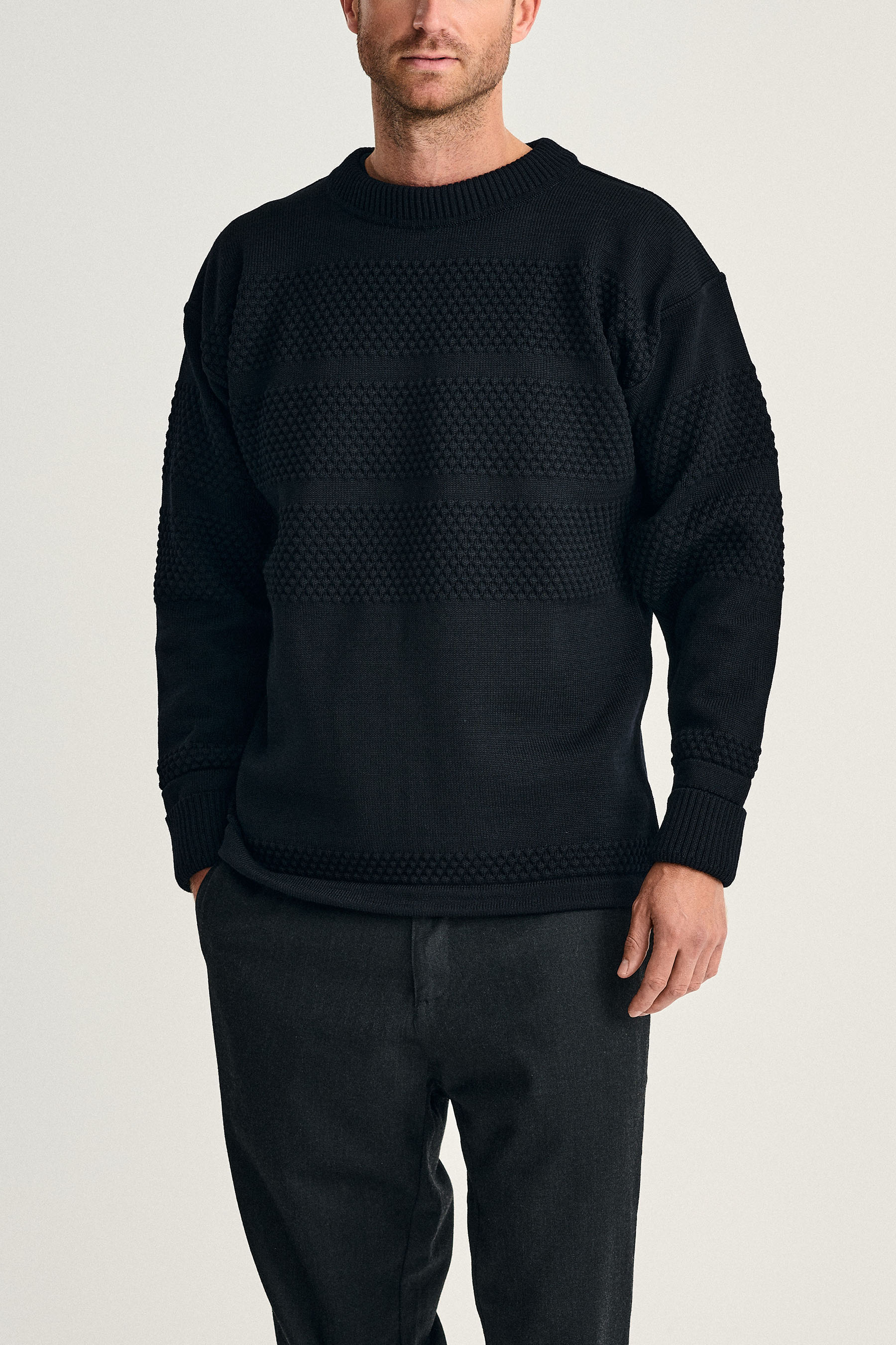 FISHERMAN sweater | crew neck | navy blue | S. N. S. HERNING