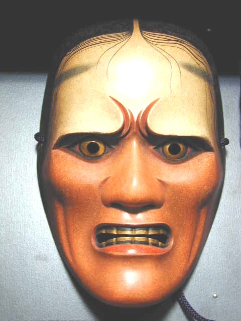 長沢氏春 能面 神楽面 お面 狂言面 能舞台 人間国宝 真作】長澤氏春 作