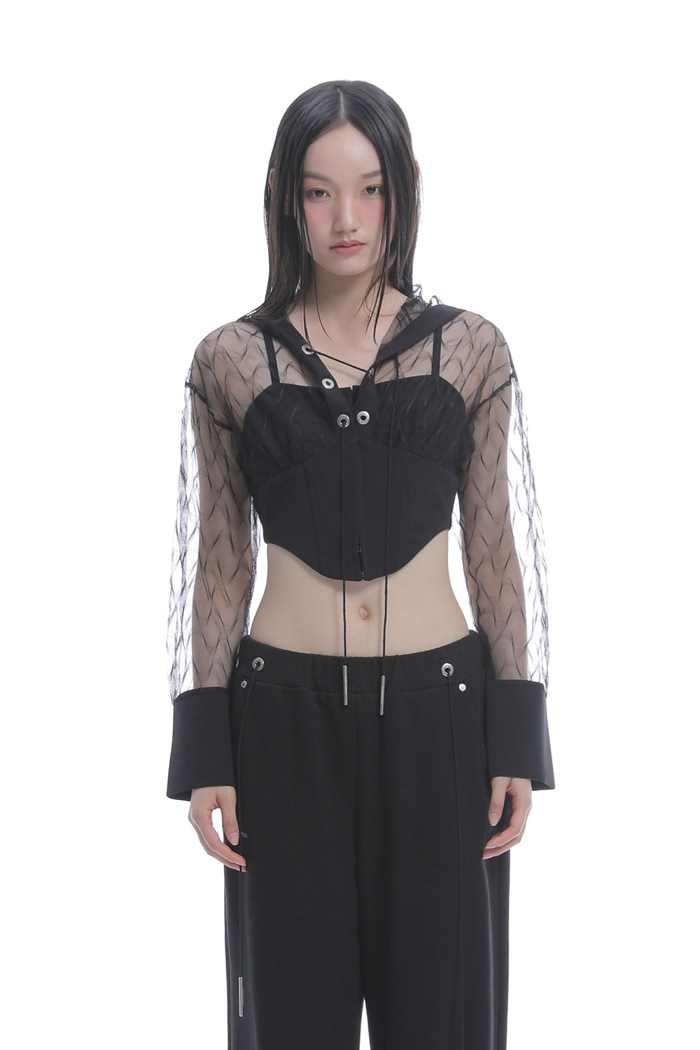 THEREDTHREAD / ザレッドスレッド】S cross hoodie curve