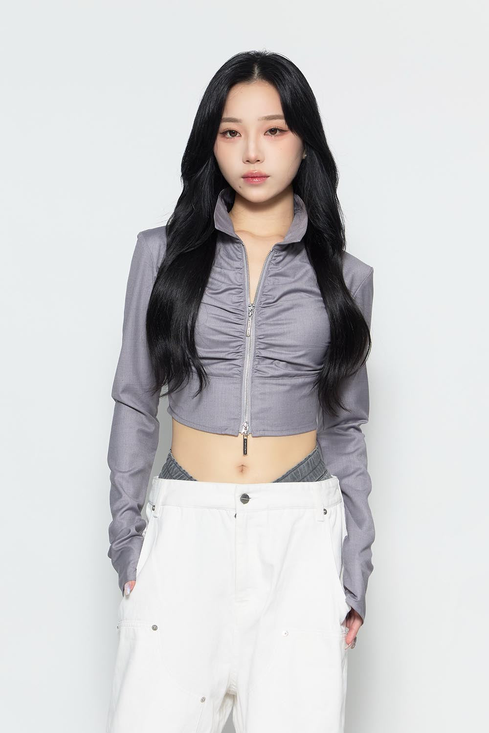 THEREDTHREAD / ザレッドスレッド】S w zip gather shirt