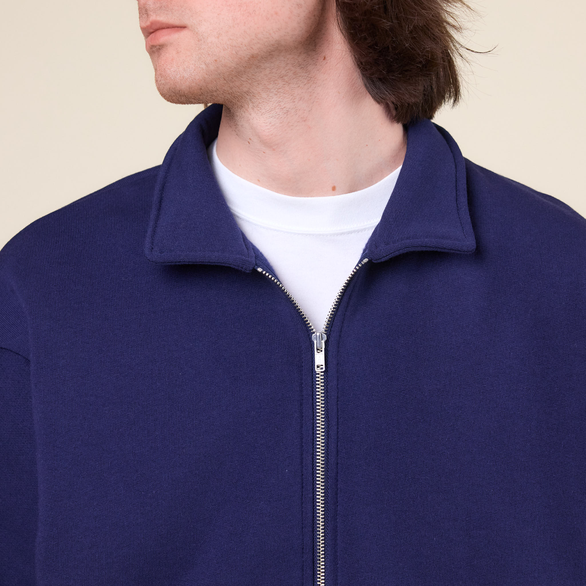 Cease - Collar Zip Sweatshirt - Navy Blue | T.T.O.O