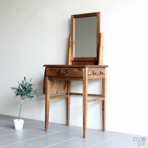 ドレッサー アンティーク 鏡台 デスク 木製 鏡 ミラー 北欧 化粧台