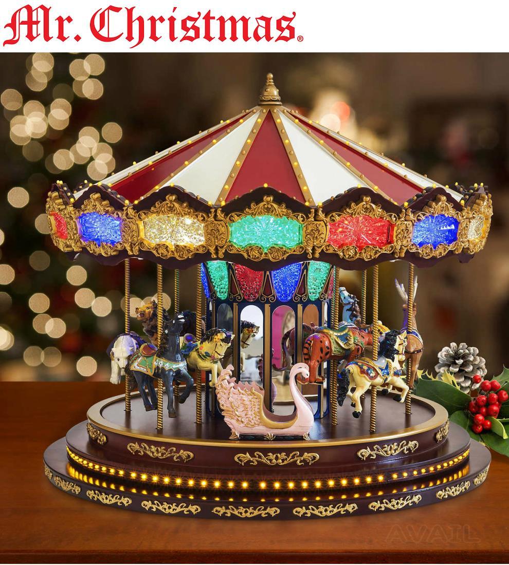 ミスタークリスマス デラックスメリーゴーランド オルゴール