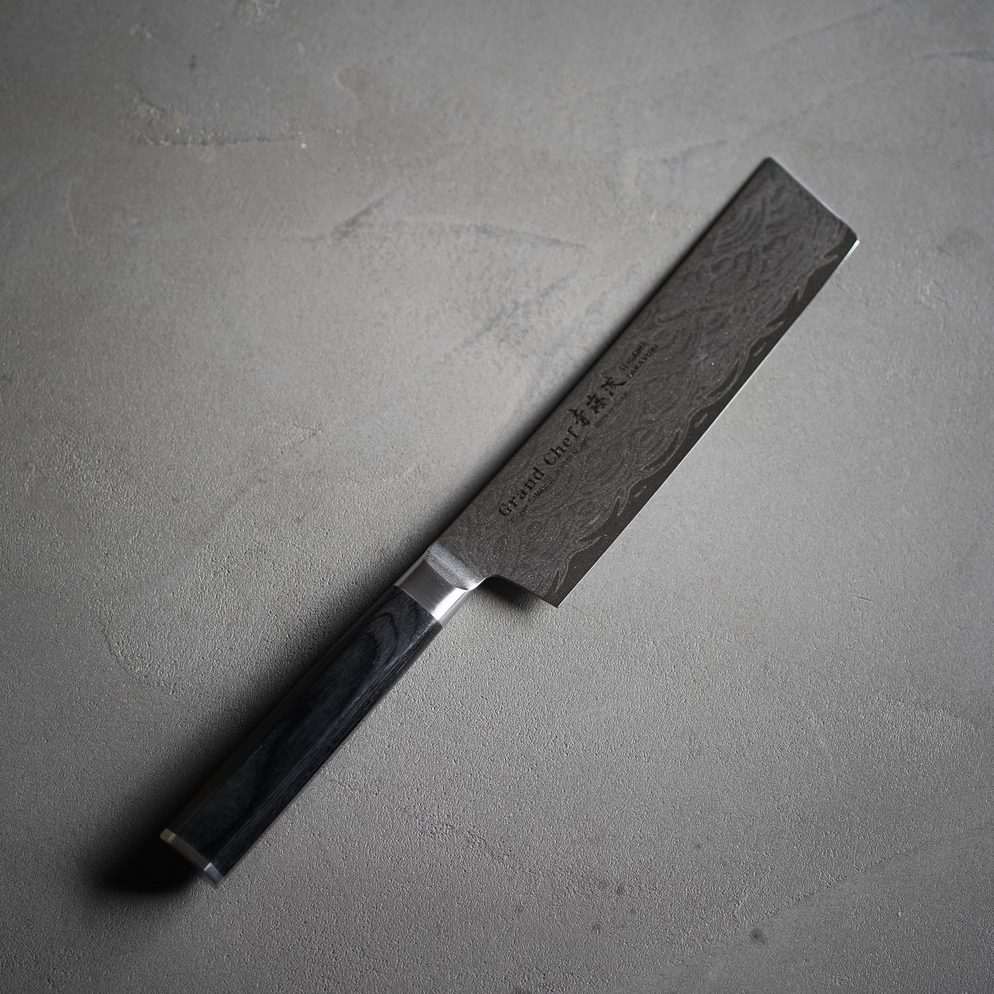 菜切包丁 160mm ダマスカス模様 グランドシェフ青海波 | 堺孝行 日本製