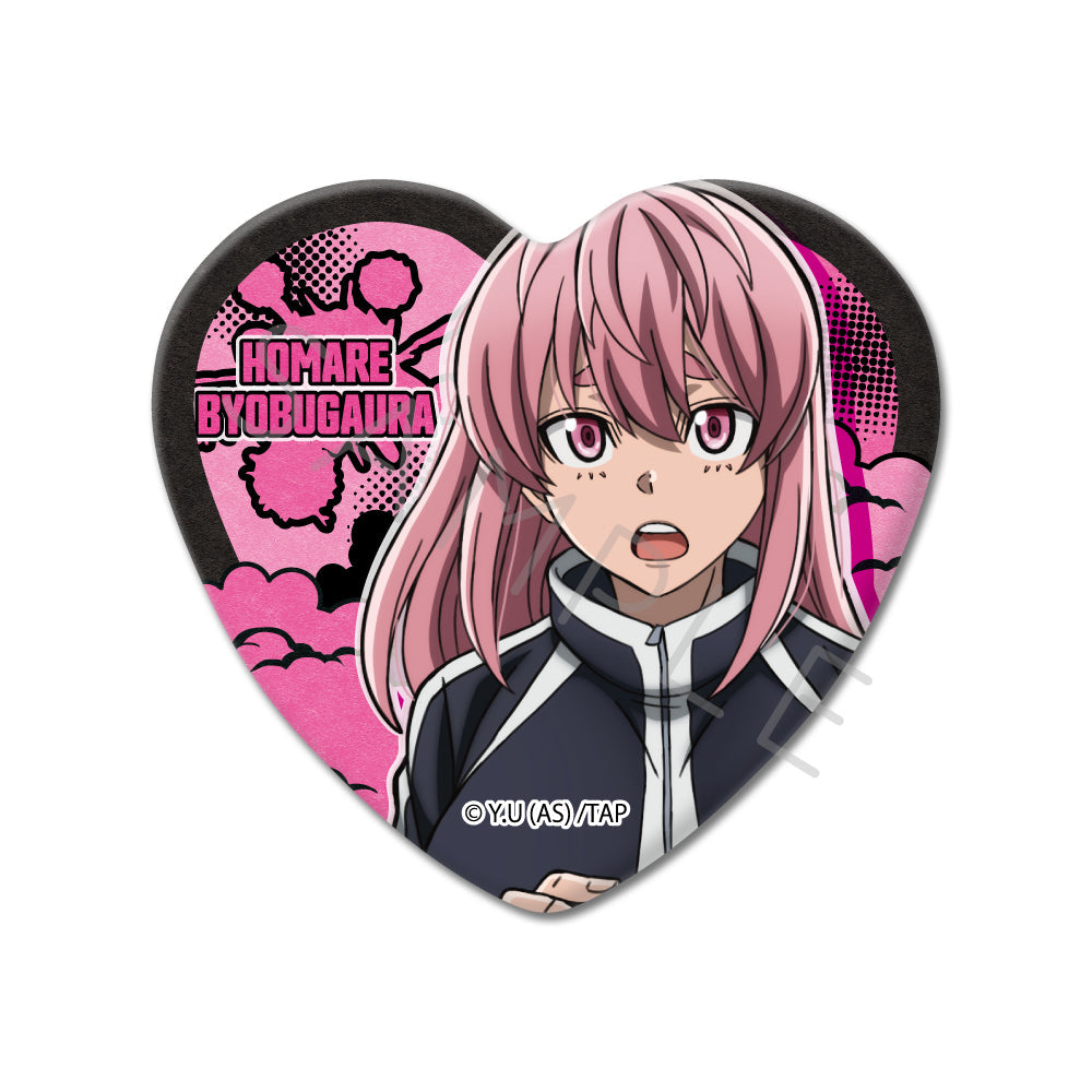 TVアニメ「桃源暗鬼」第1弾 ハート型缶バッジ YD (屏風ヶ浦帆稀)｜TV