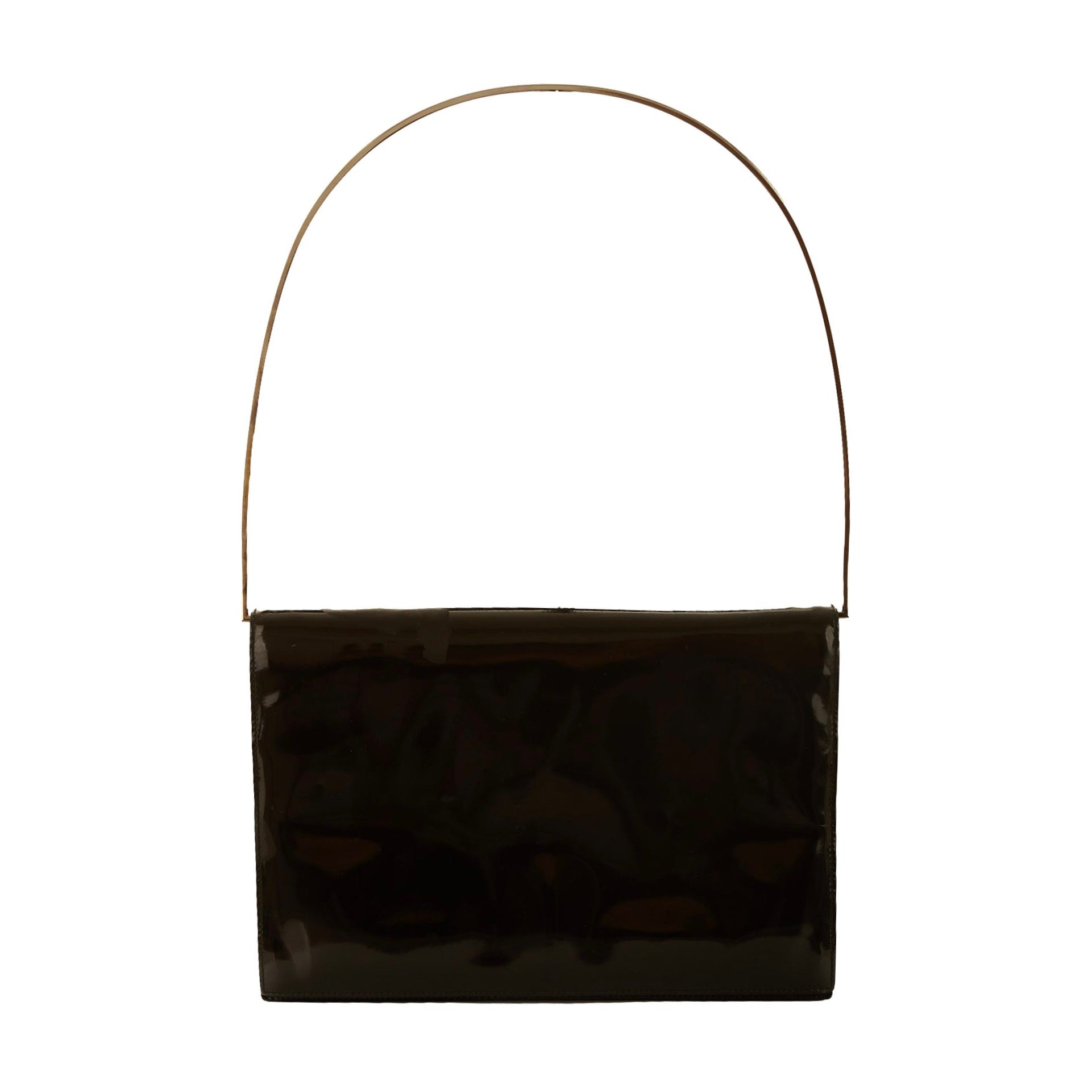 Gucci x Tom Ford Black Patent Metal Handle Bag – Treasures of NYC