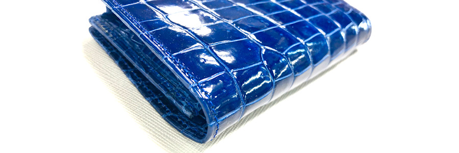 クロコダイル・名刺・カードケース ロイヤルブルーカラー | TS-HORIUCHI