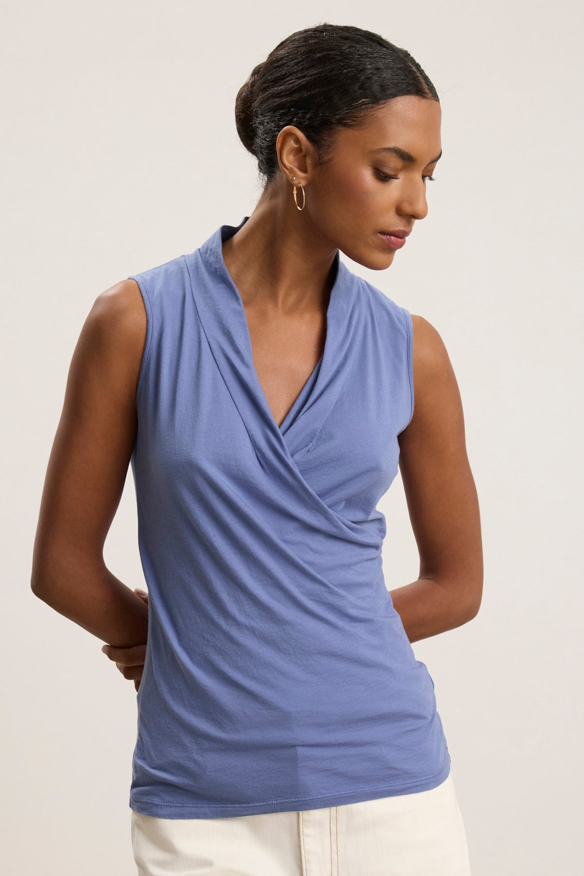 ADELISE GAUZY WHISPER FITTED WRAP TANK – Velvet by Graham & Spencer