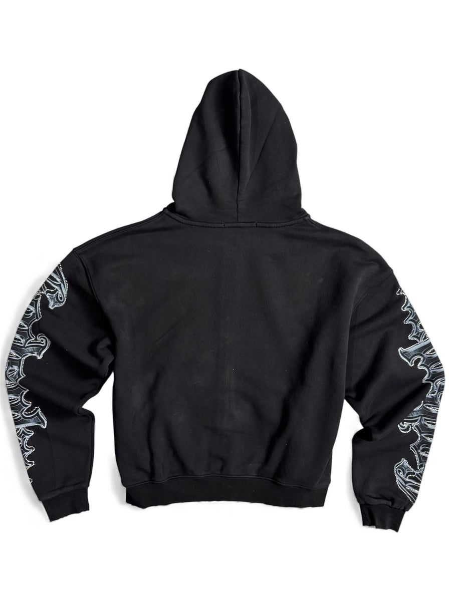 NME Hoodie - Axen Zip - Washed Black - 273 – Vengeance78