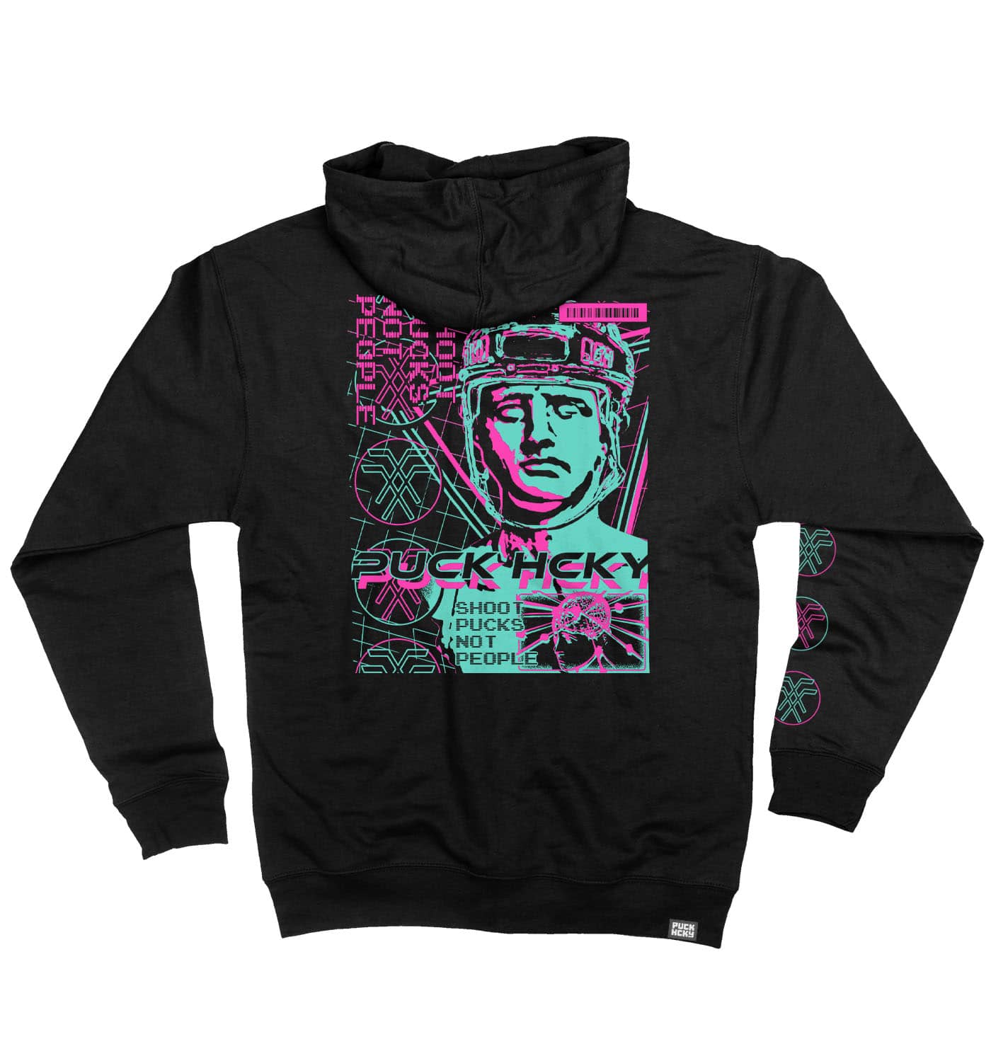 PUCK HCKY 'Vaporwave' Zip Hockey Hoodie