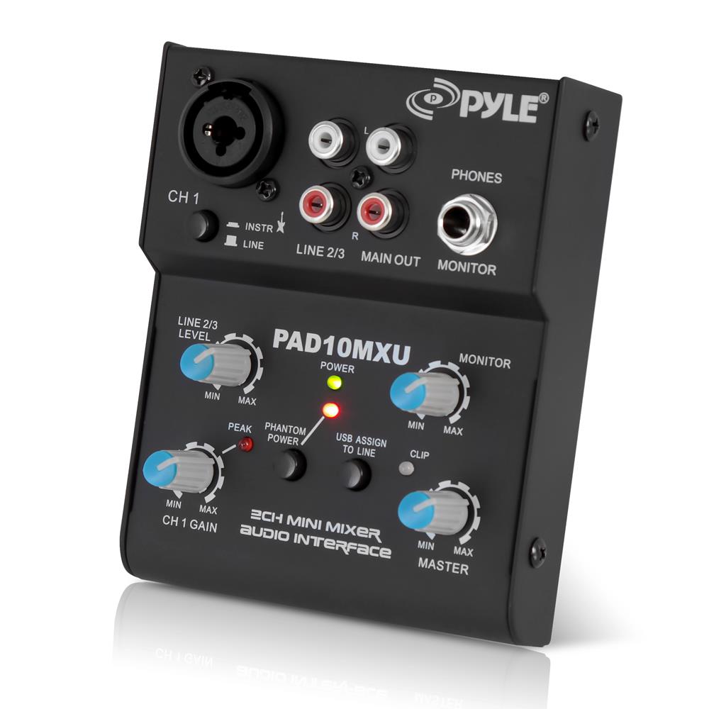 Compact Dj Mixer Pro Audio Interface – Pyle USA
