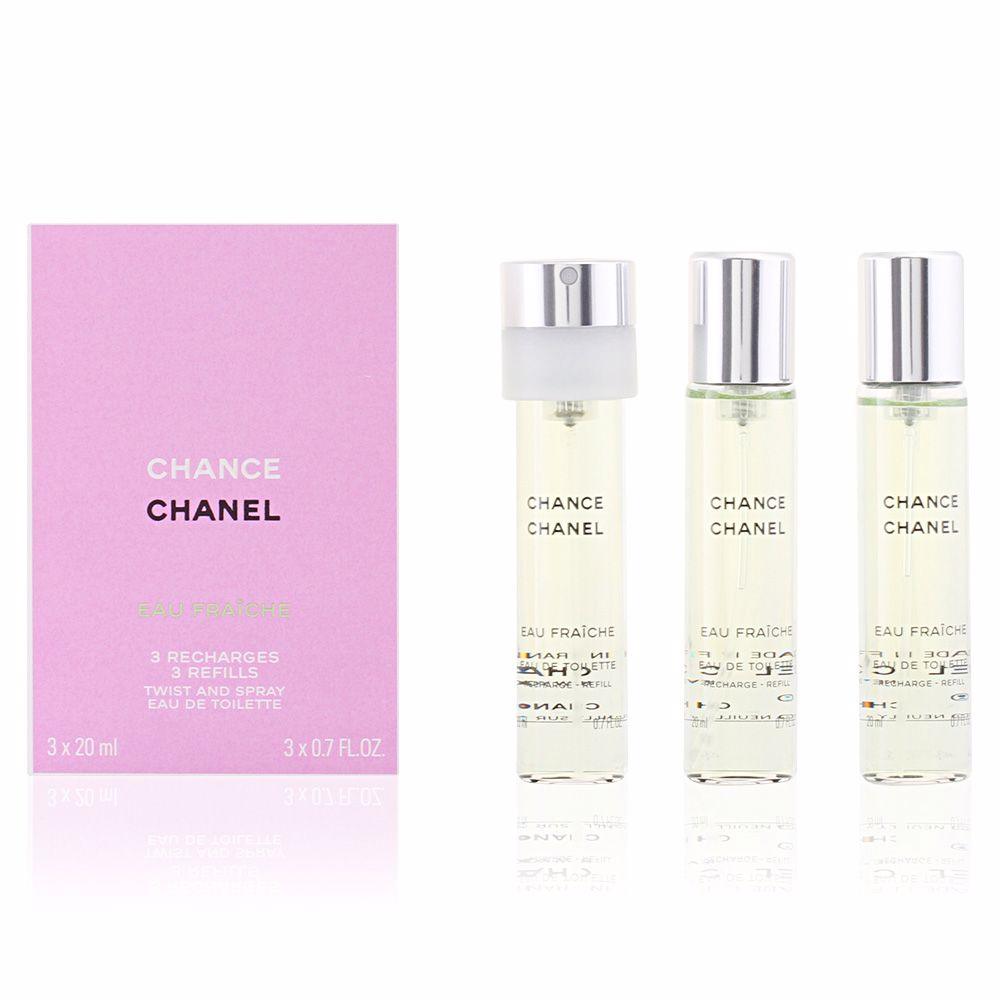 Chanel Chance Eau Fraiche EDT 3 x 20ml Refills Twist & Spray