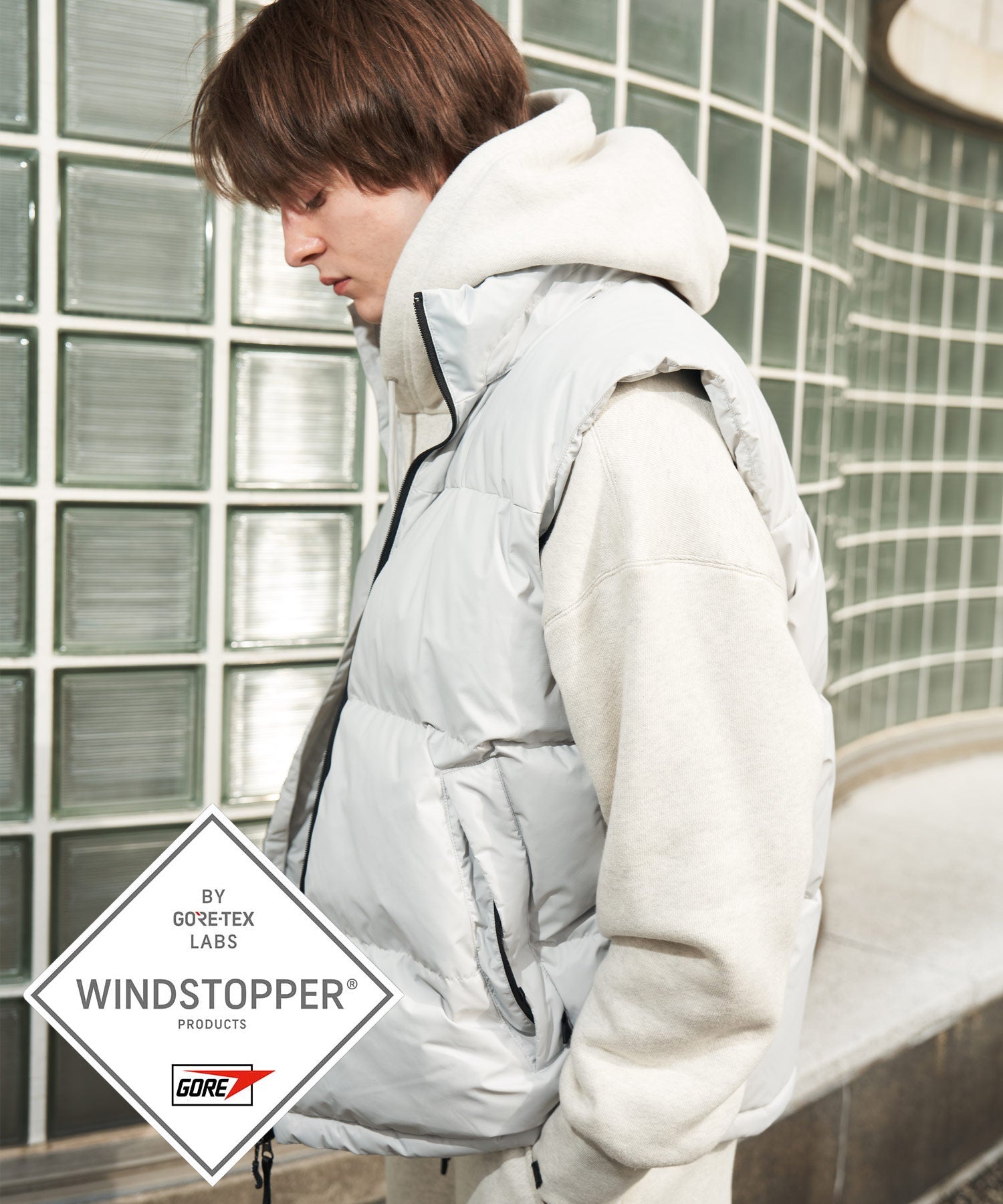 MENS】QUILTING DOWN VEST キルティング ダウンベスト / WINDSTOPPER(R
