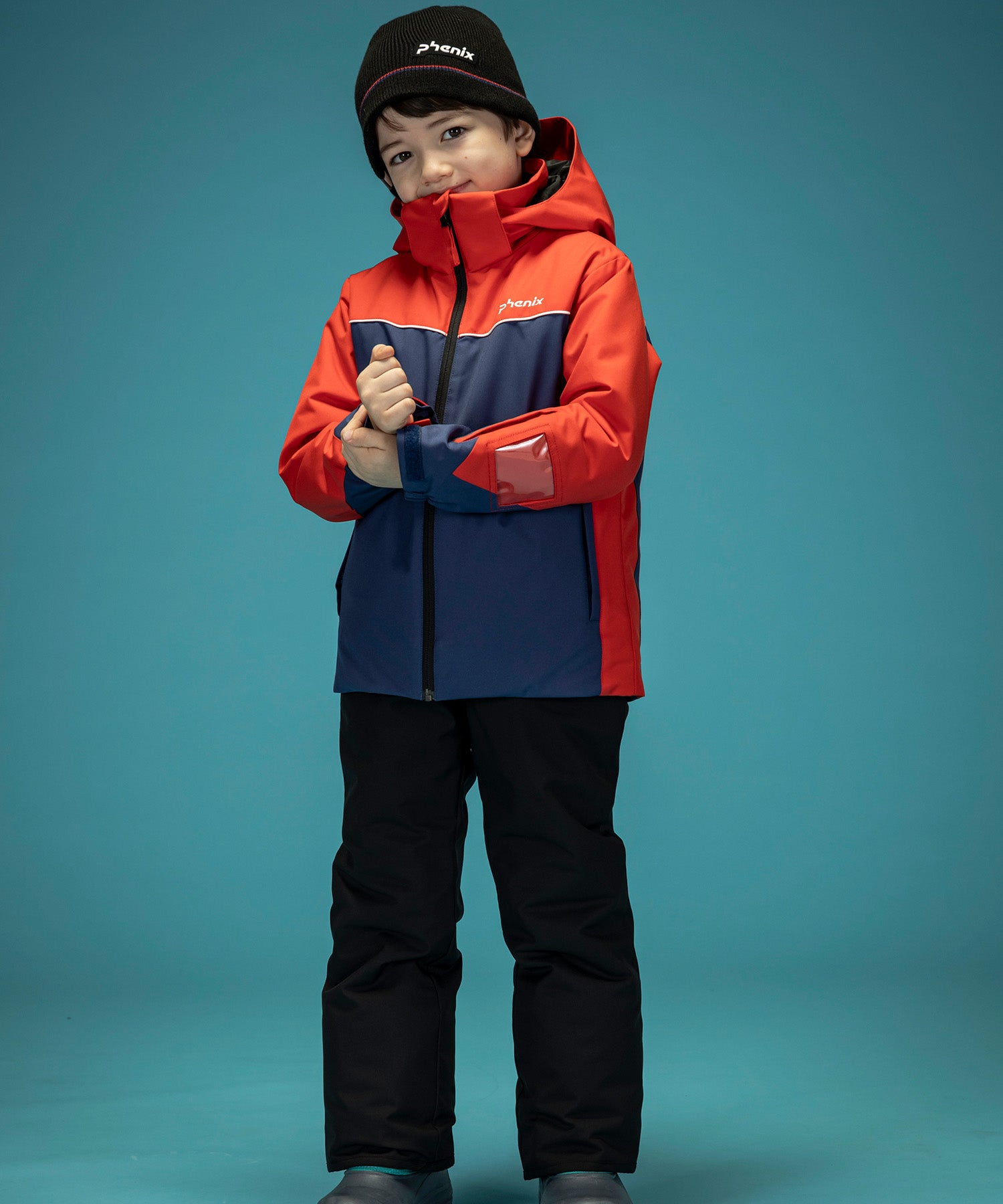 KIDS/JUNIOR] Color Blocking Junior Two-Piece Skiwear, Straight Line S