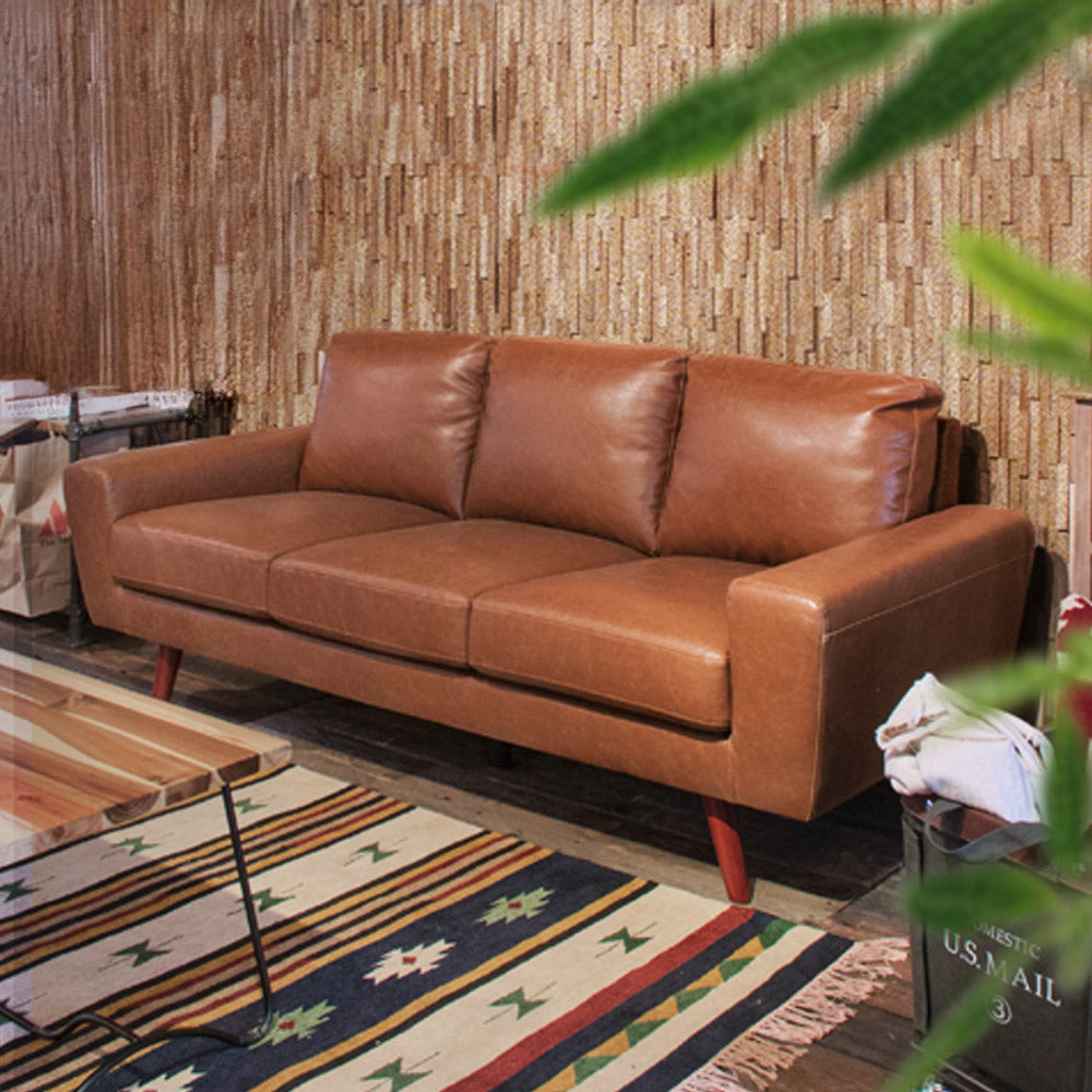 ヴィンテージクラックレザーソファ 3人掛け – 【公式】rugoo CARPET
