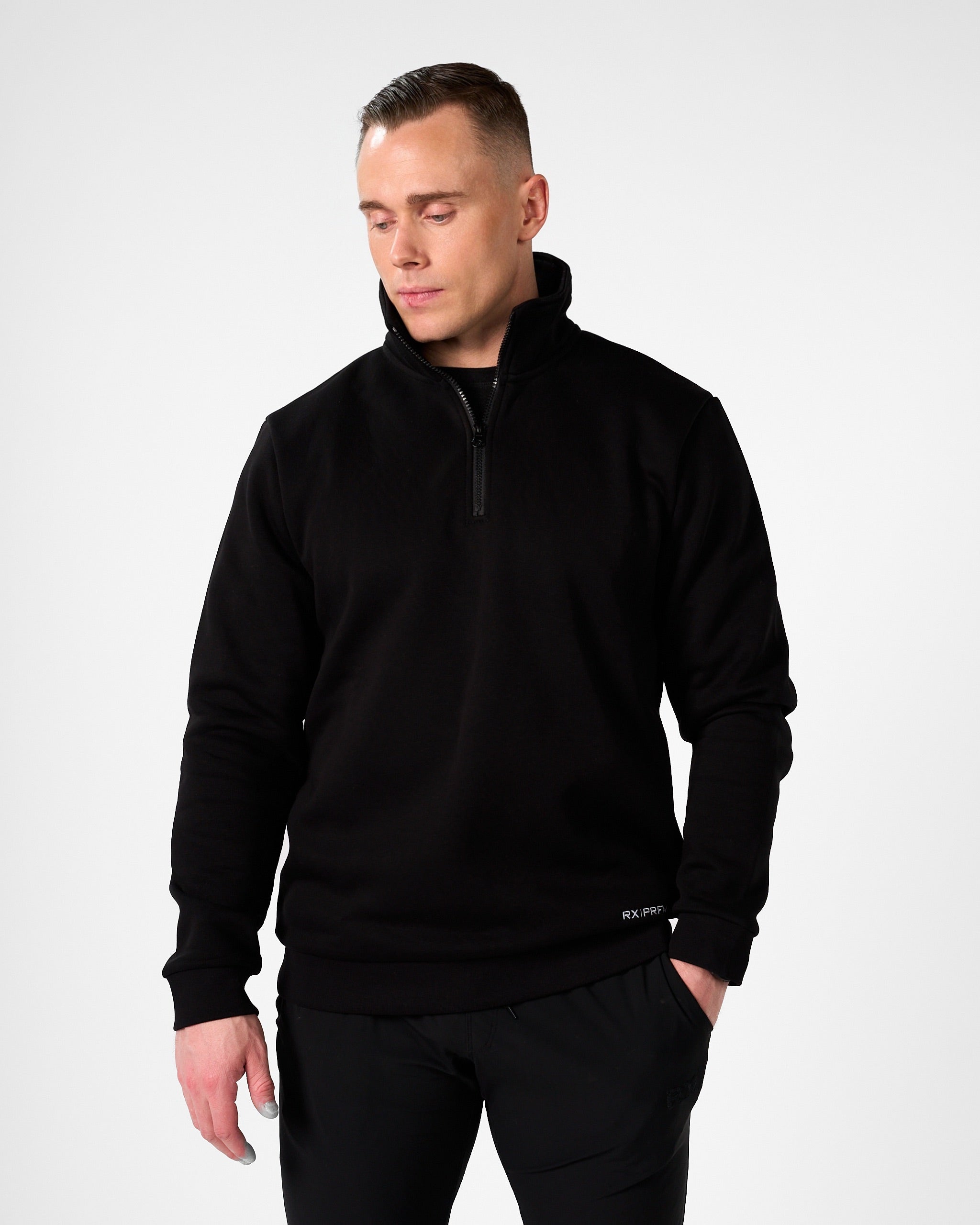 Essential Halfzip Sweater Black – Rx Performance