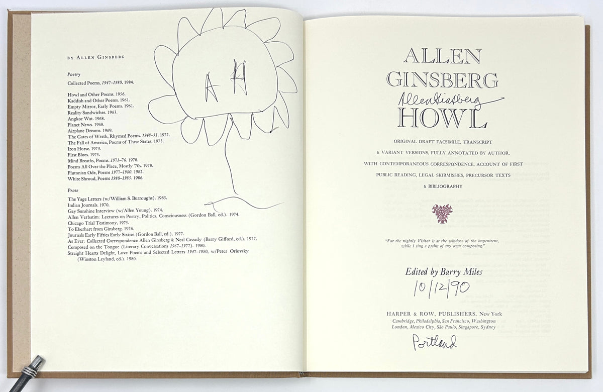 Howl: Original Draft Facsimile. First Edition Thus, Signed w