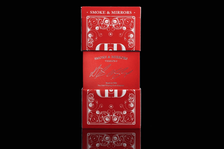 Smoke & Mirrors Playing Cards - Red Deluxe Edition V8 – Rare