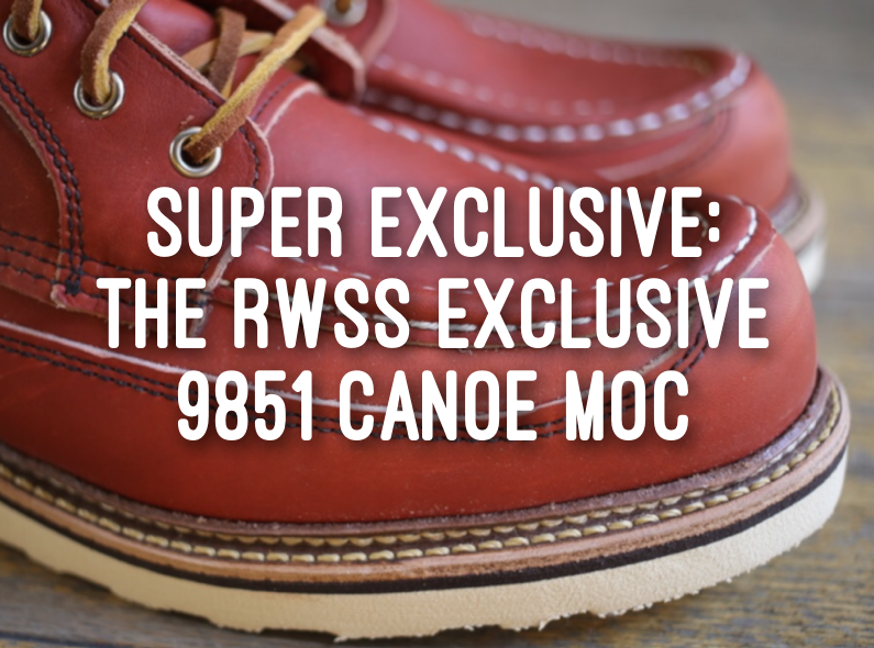 Super exclusive release: The RWSS Exclusive 9851 Canoe Moc – Red