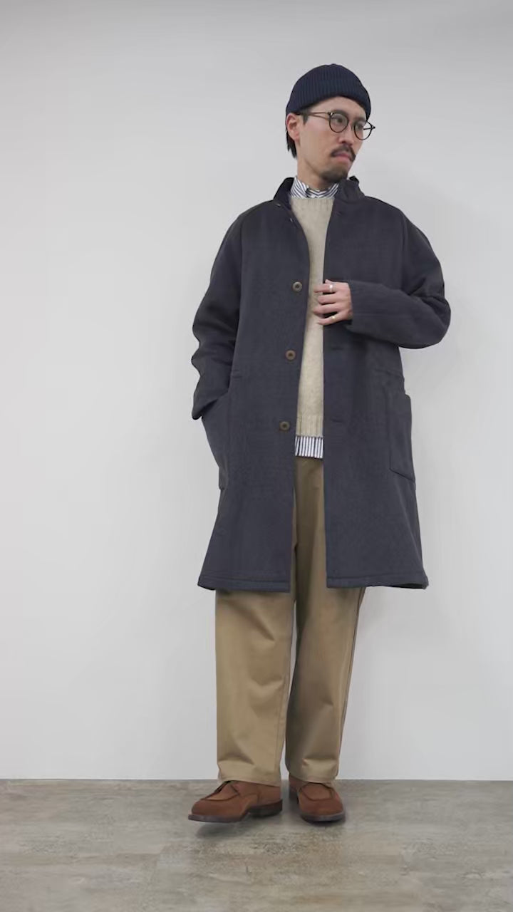 RE MADE IN TOKYO JAPAN（アールイー） ウールメルトン スタンドカラー