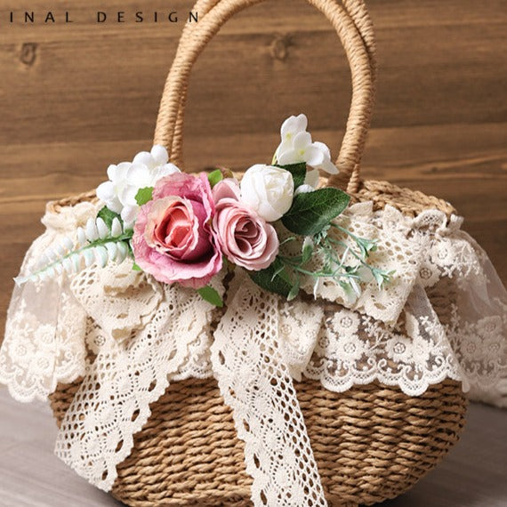 ハンドメイドフラワーミニかごバッグ – ロリータファッション通販RonRon