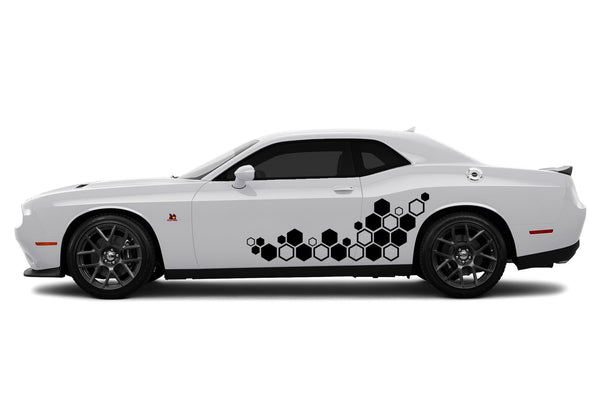 Dodge Challenger Modern Honeycomb Side Graphics – ztr graphicz