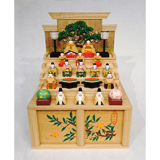 奈良の一刀彫雛人形・段揃雛（小）（神泉作） 商品詳細 丹青堂｜書道